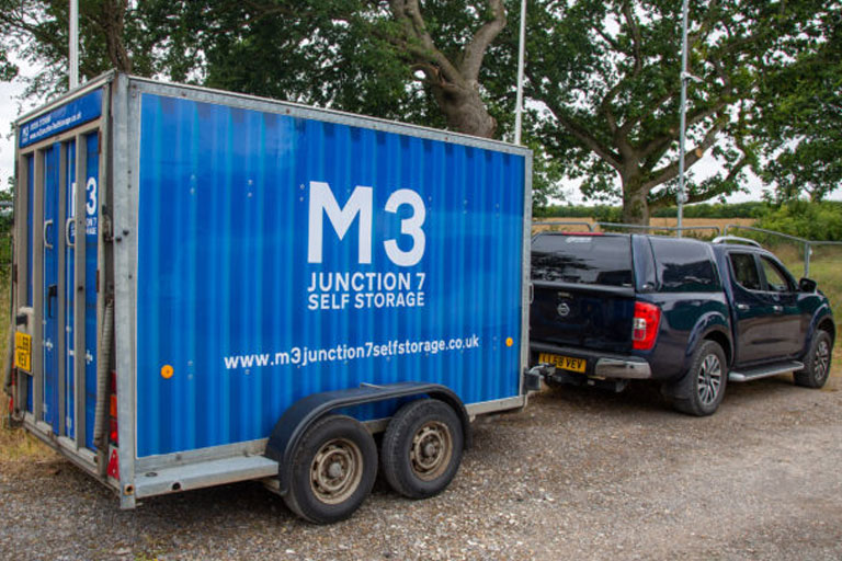 Trailer for Hire at M3 Junction 7 Self storage containers